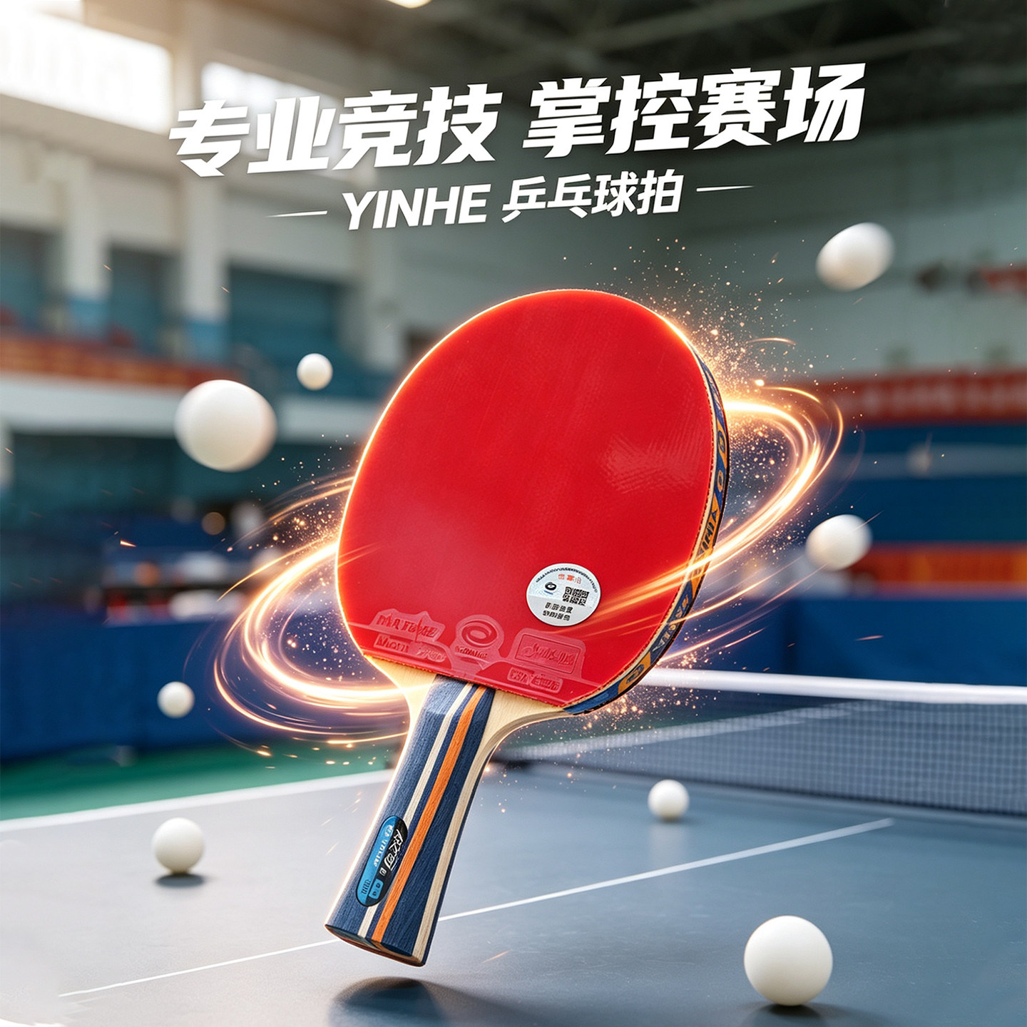 银河乒乓球拍成品单拍初学者五星六星儿童一星球拍小学生套装直横