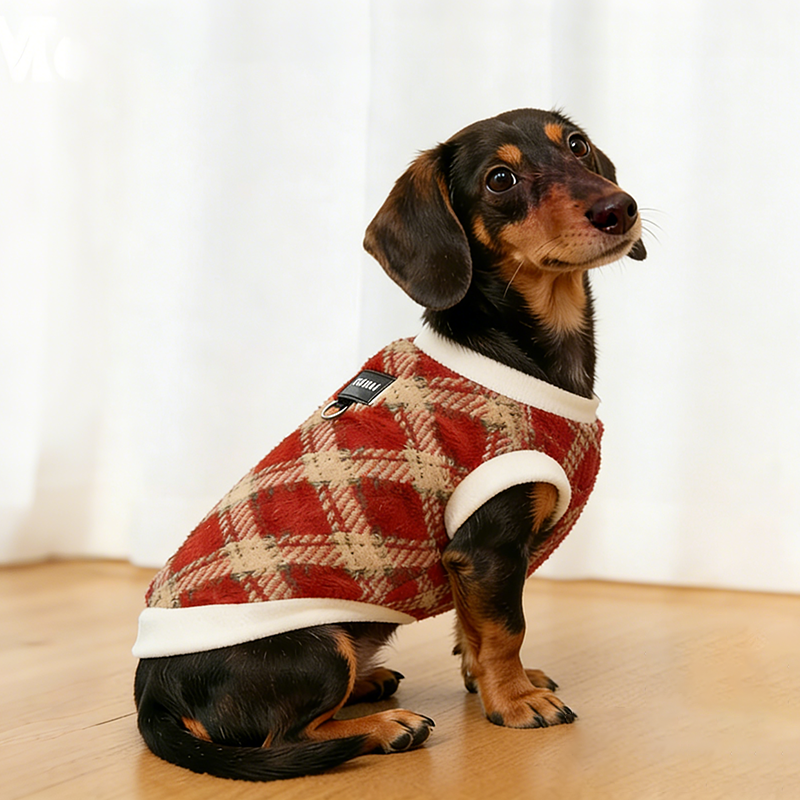 腊肠犬短腿小狗衣服新款秋冬加厚保暖条纹格子可牵引户外遛狗背心,宠物/宠物食品及用品,狗宠物服装/雨衣,淘宝优惠券,粉丝福利购,淘宝优惠卷
