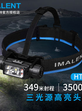 IMALENT艾美能特HT70头灯强光远射可充电超亮三光源尾部磁吸