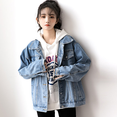 韩国2026新款宽松牛仔外套女显瘦