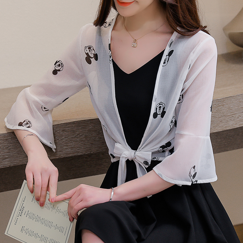 Chiffon Mickey shawl sunscreen in spring and summer of 2021