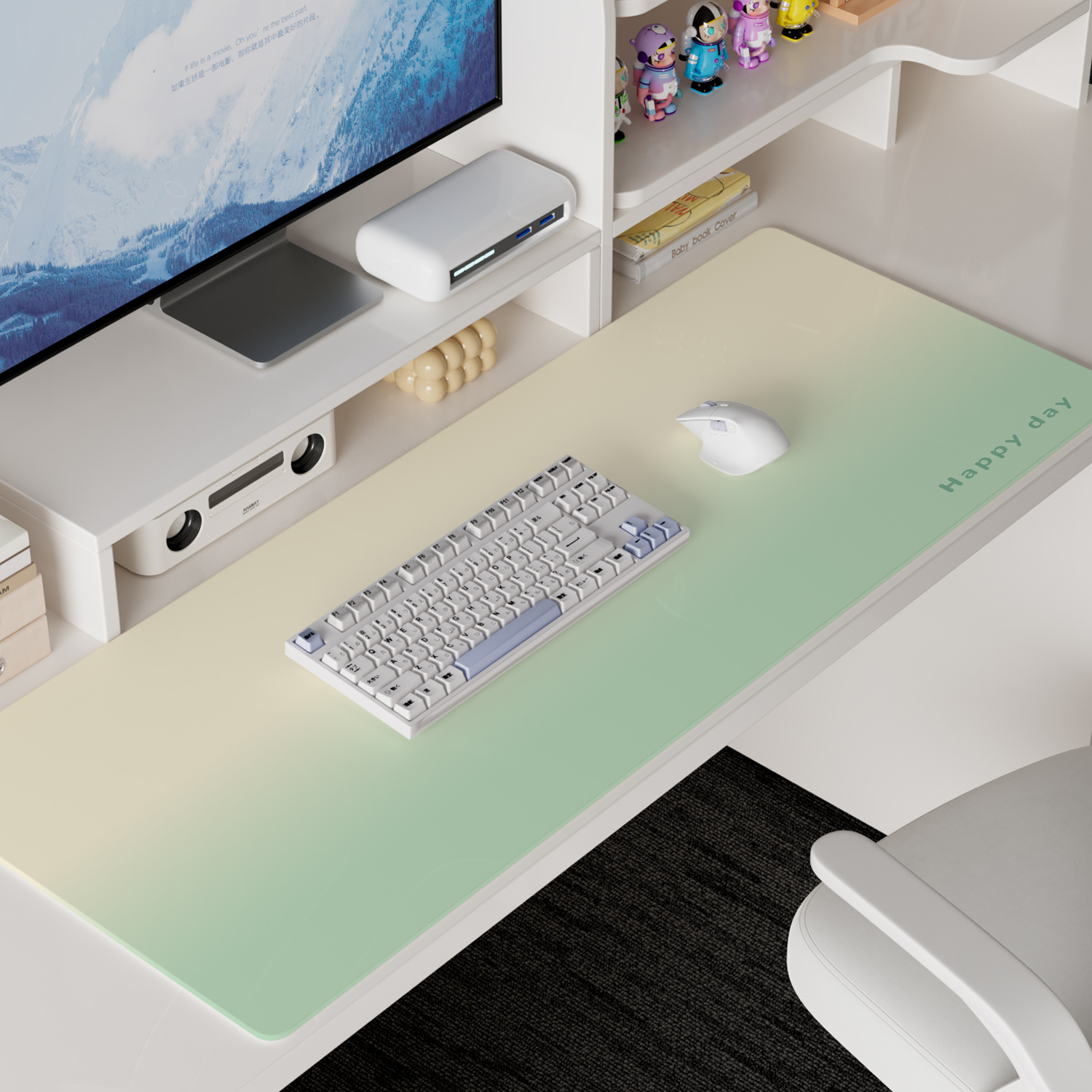 防污硅桌布护腕滑鼠垫电脑桌垫键盘垫防腱鞘炎超大办公室桌面垫tf