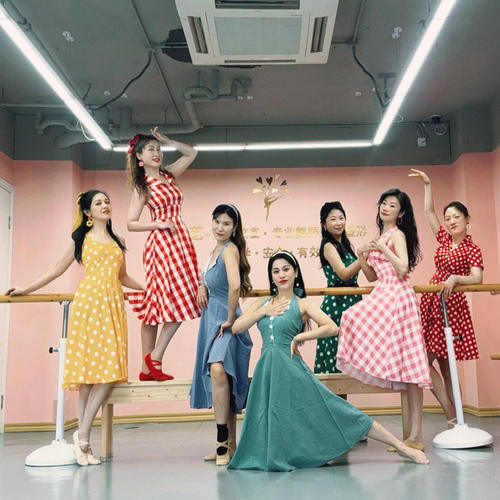 8090年代复古港风女士连衣裙