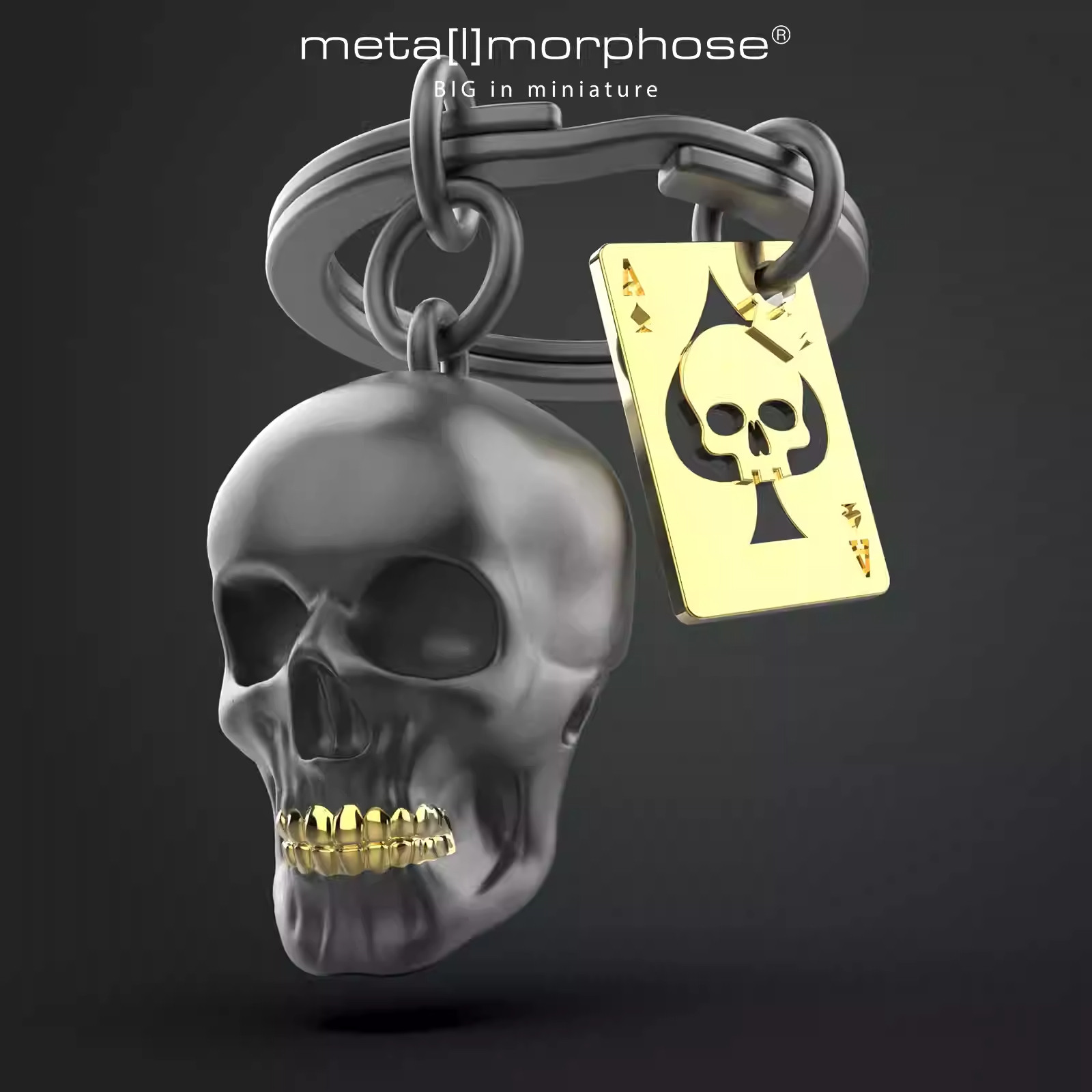 骷髅头钥匙扣包包挂件 比利时metalmorphose潮酷朋克礼物送男生