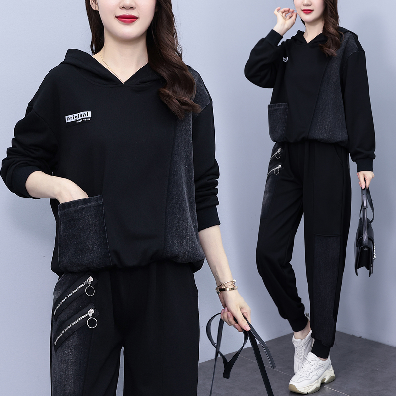 新品一整套中老年时尚宽松套装女