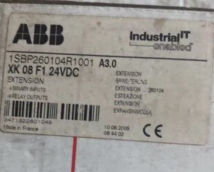 ABB模块1SBP260104R1001 XK08F1 24VDC全新原装 拍前请询价 A3.0