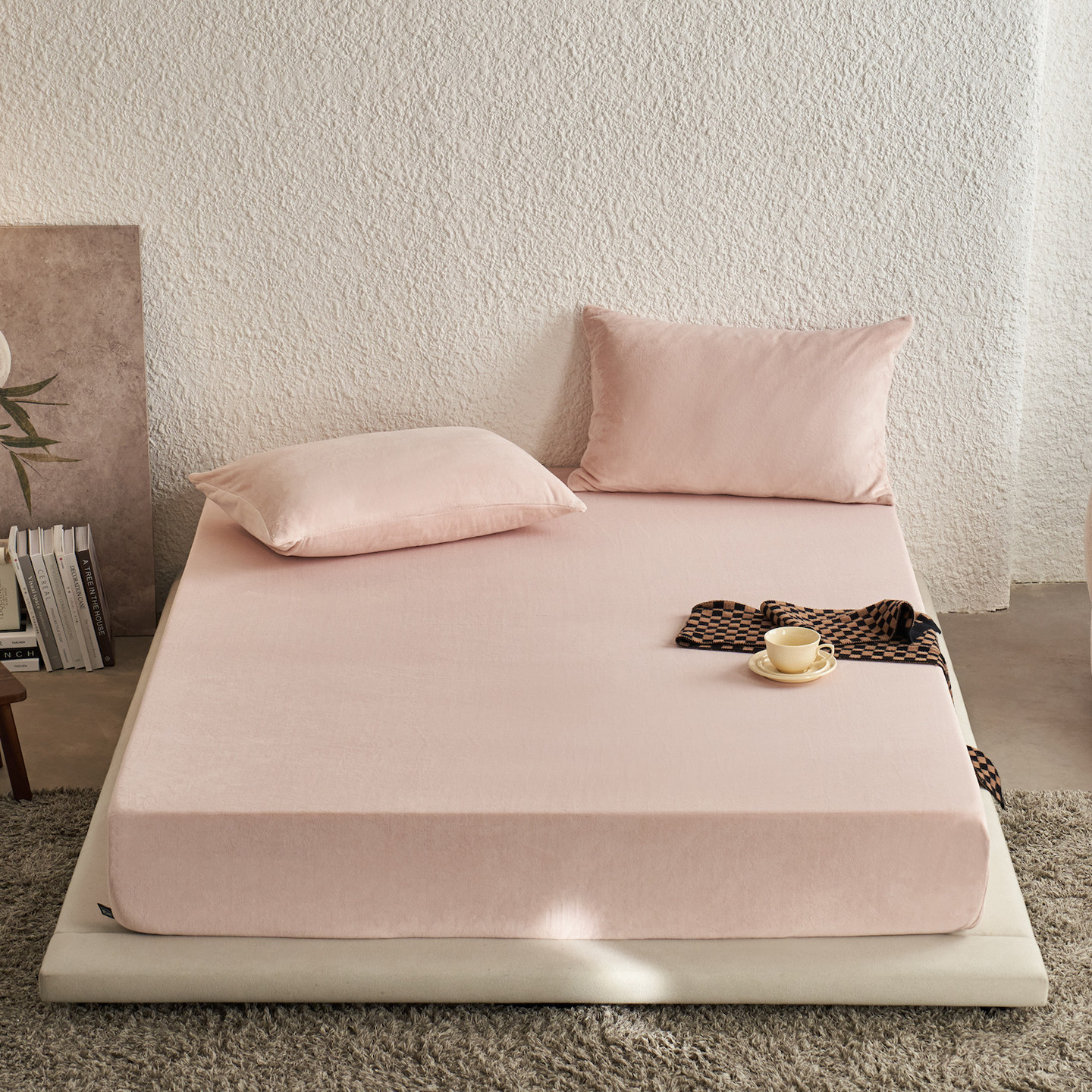 a类牛奶绒1米2床笠三件套冬季加绒180cmx200cm2026新款1米5床保暖