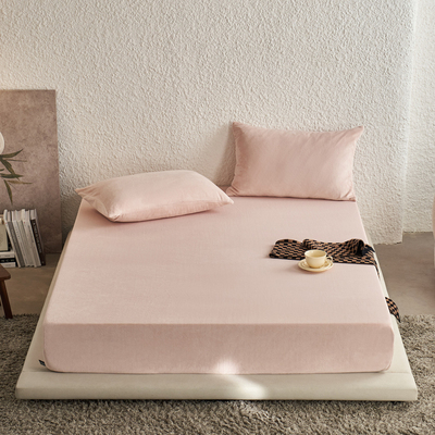 寐享全消光牛奶绒床笠单件三件套