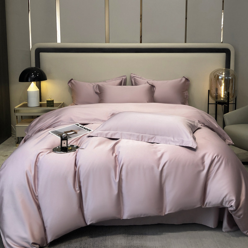 60支长绒棉四件套全棉纯棉2026新款高档轻奢被套220x240床品纯色