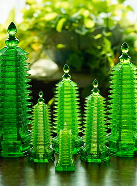 琉璃缕空十三层文昌塔摆件