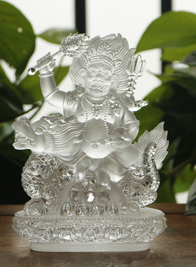 真琉璃五路姓财神藏传佛像摆件