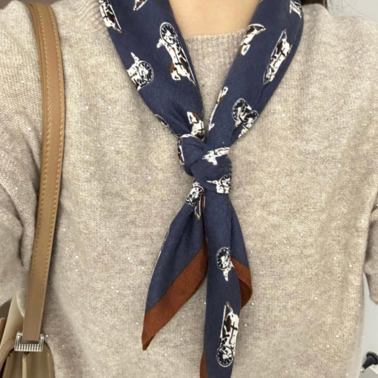 丝巾女款2025新款春秋薄款小方巾围巾女百搭装饰领巾丝巾女