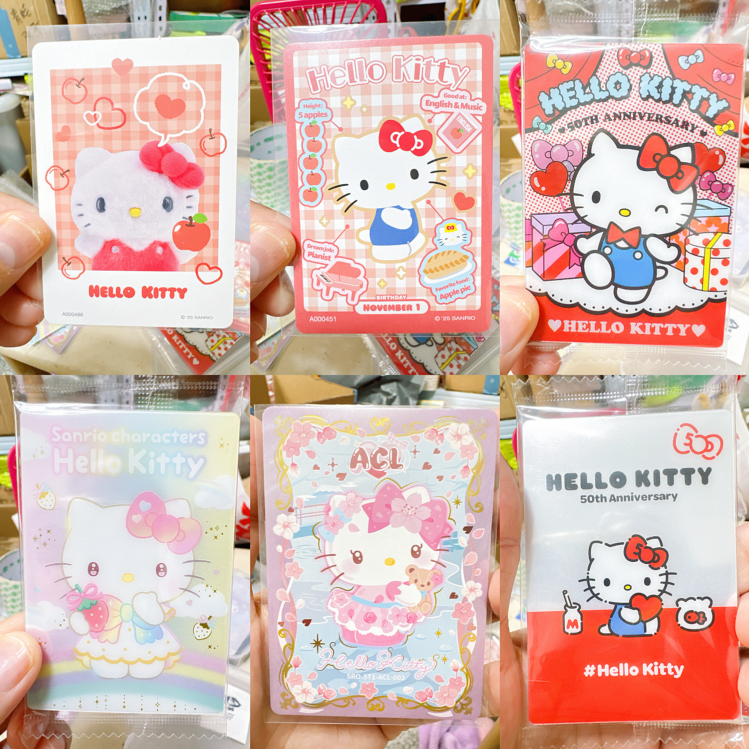 9月新款正品三丽鸥Hellokitty卡片凯蒂猫Kitty卡片收藏卡牌