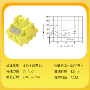 高特鸭梨轴提前大段落石子音麻将音客制化办公键盘热插拔按键开关