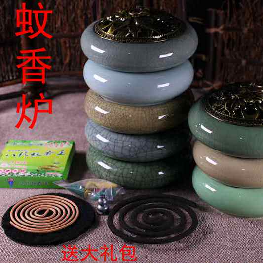 包邮龙泉青瓷盘香炉陶瓷居室防火安全蚊檀香驱蚊陶瓷大号香炉在类目 家居饰品, 香薰炉中 - 来自Buy2taobao.com提供专业的淘宝代购服务