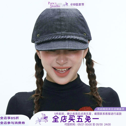 自留好版型！花边牛仔帽鸭舌帽