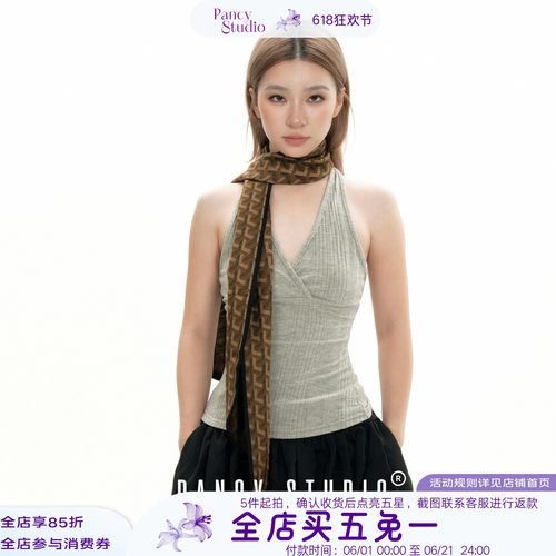 双面设计！复古秋冬飘带老花围巾