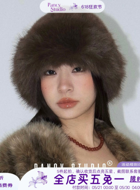 PANC大头围友好冬季毛绒蒙古帽加厚保暖包头帽显脸小东北防寒盆帽