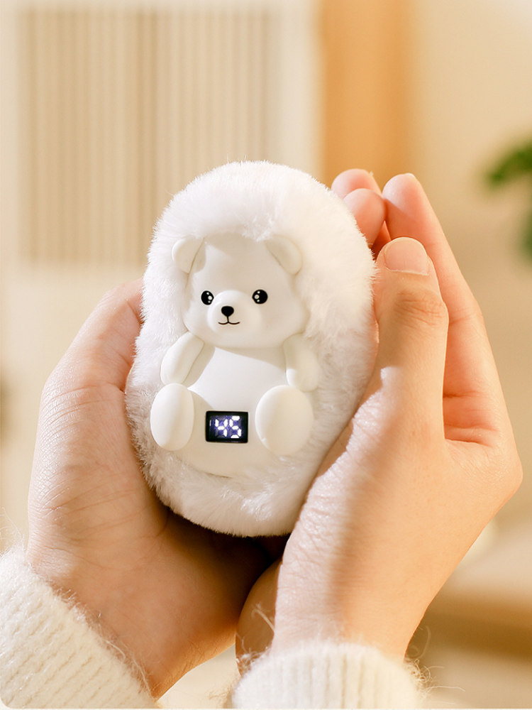 봉제 곰 손난로 학생용 보조베터리 이중 목적  온열기 휴대용 귀여운 미니 팬더 소녀 선물