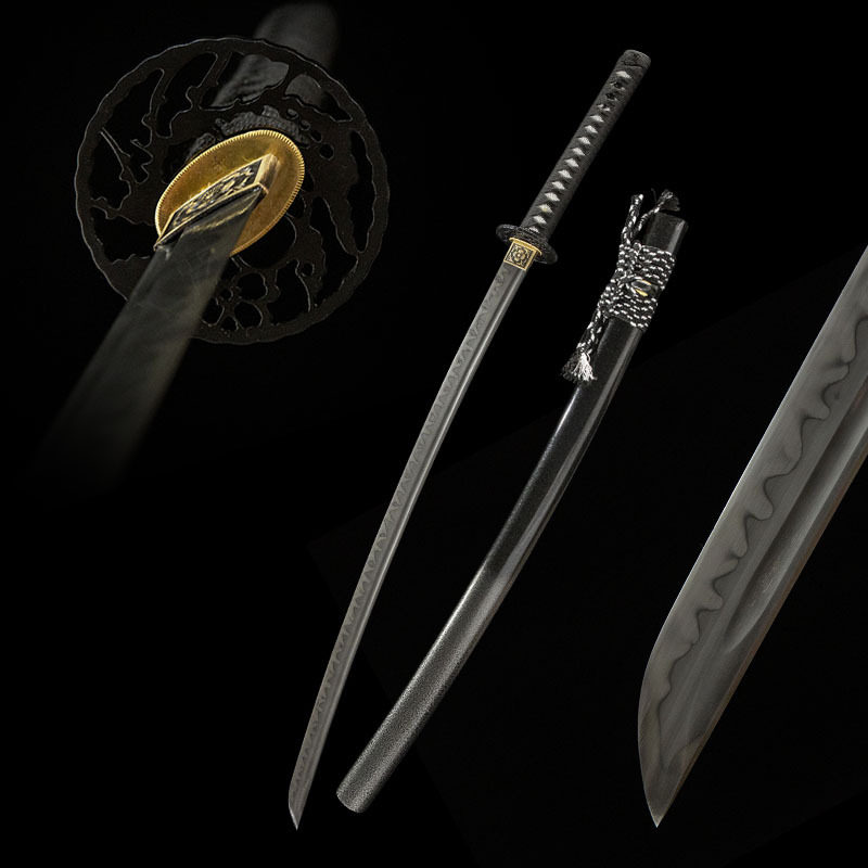 日本刀东洋武士刃T10钢覆土烧刃长刀一体刀剑冷兵器katana未开刃