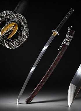 手工锻打高锰钢日本打刀一体东洋长刀武士刃龙泉刀剑katana未开刃
