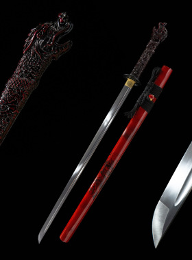 龙泉市手工一体直刀日本刀忍者