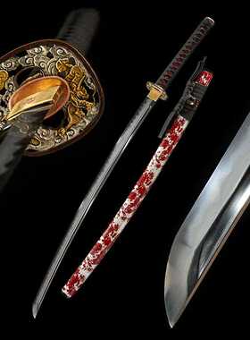 高档手工日本刀武士刃打刀一体长刀剑居合道冷兵器武式刀未开刃