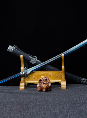 龙泉市刀剑手工一体黑金古刀影视