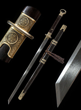 破虏唐横中式环首刀羽毛纹刀剑