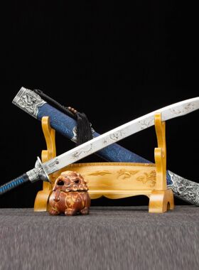 龙泉市刀剑高锰钢手工锻打龙虎