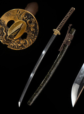 外贸手工日本刀一体打刀覆土烧刃