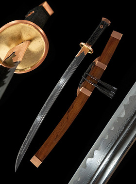 明官刀手工包铜龙泉市清刀酸枝木