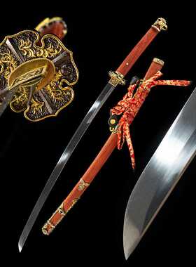 手工一体日本刀太刀东洋武士刃长刀高锰钢刀剑Tachi武式刀未开刃