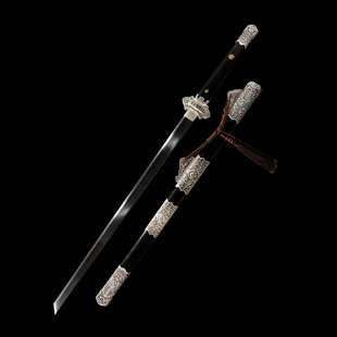 李世民唐刀影视刀剑菊花合金装具金属唐横刀冷兵器长刀摆设未开刃