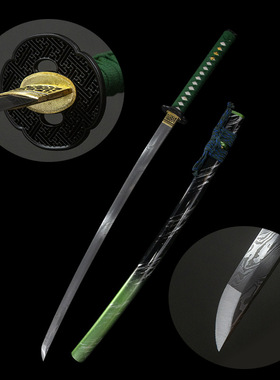 龙泉手工一体大马士革花纹东洋