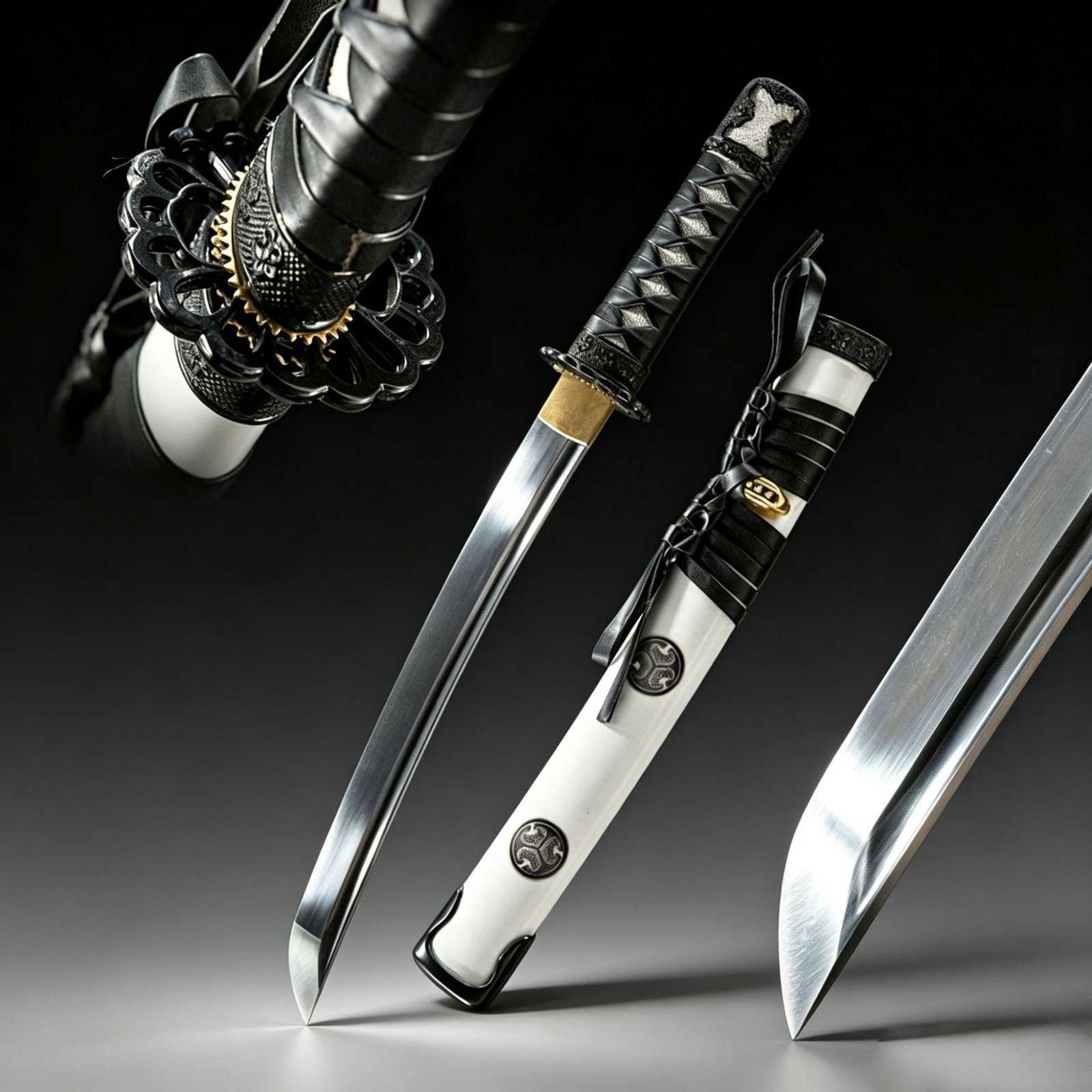 日本胁差短刀东洋武士刀剑龙泉外贸手工居合兵器wakizashi未开刃