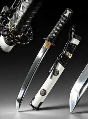 日本胁差短刀东洋武士刀剑龙泉外贸手工居合兵器wakizashi未开刃