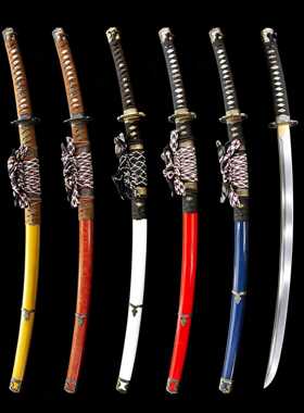 龙泉手工一体Tachi太刀日本刀龙泉刀剑武士刃高锰钢长刀未开刃