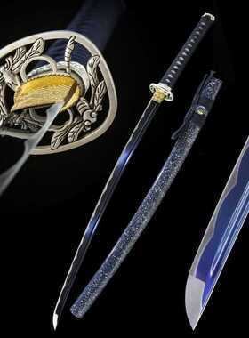 手工锻打日本打刀一体长刀居合道武士刃龙泉武术刀剑katana未开刃
