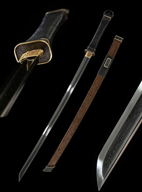 内弧环首刀龙泉市手工锻打打凹槽