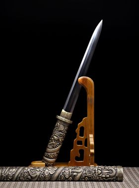 龙泉市刀剑百炼钢包铜精雕八面剑