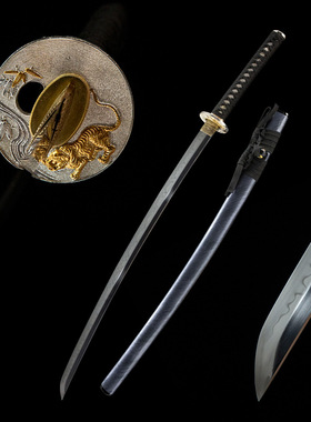 龙泉手工锻打高硬度日本刀一体