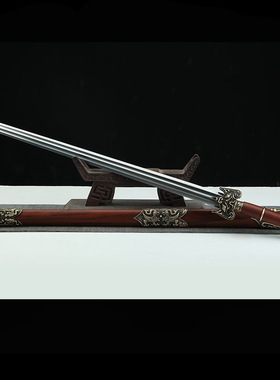 秦汉剑战神剑花纹钢一体锻造28寸