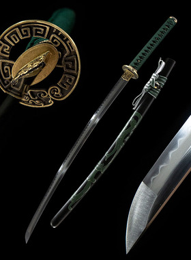 苔龙息打刀手工锻打日本刀长款