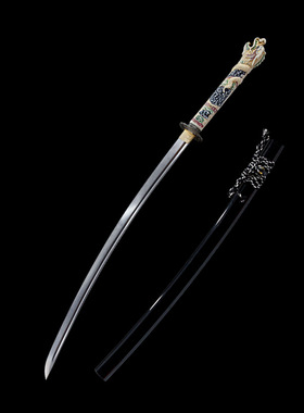 龙泉周匠宝剑一体手工高锰钢长刀