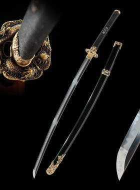外贸手工覆土烧刃日本刀一体长刀