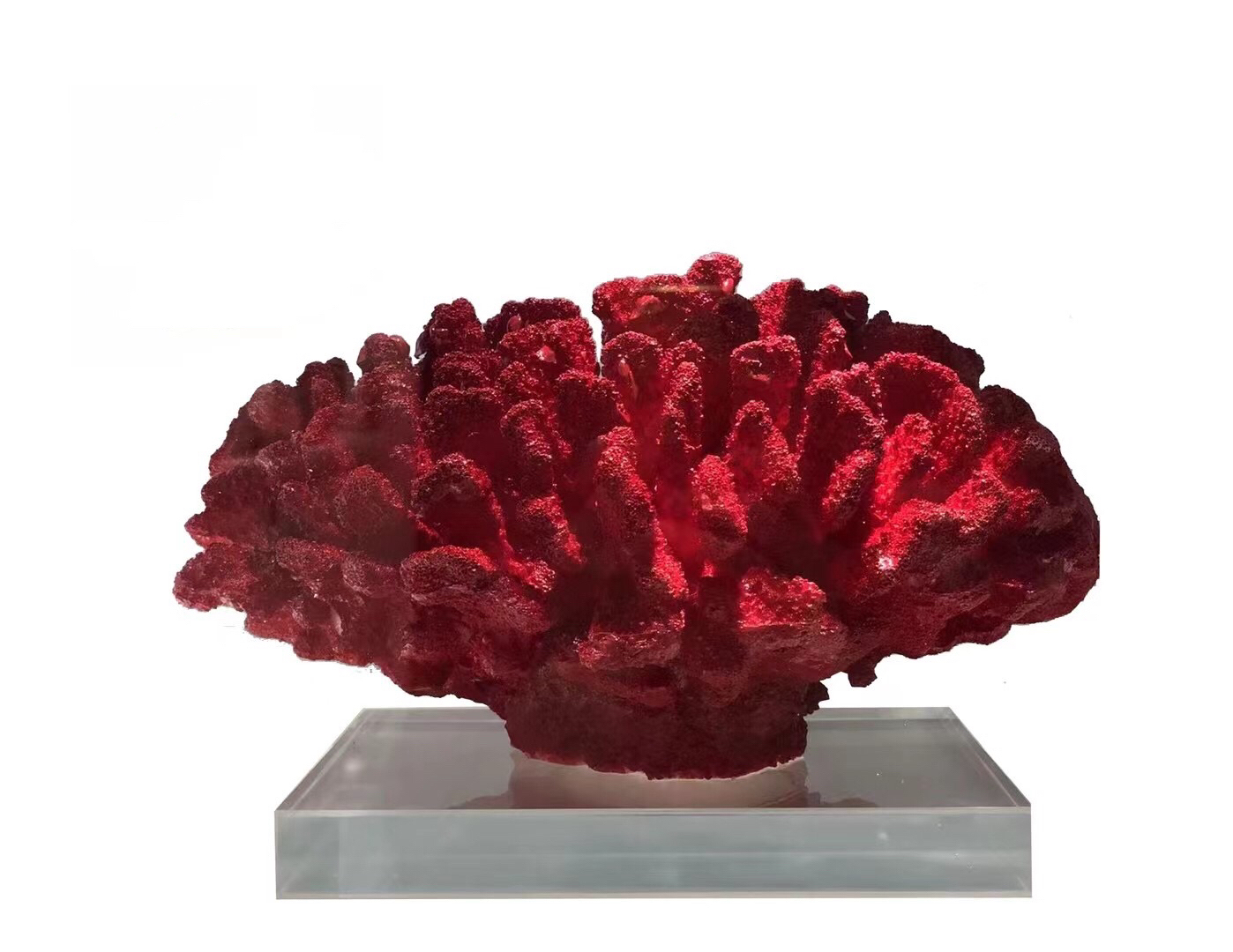 海印象现代轻奢新中式酒店样板房售楼处客厅书房珊瑚树摆件装饰品