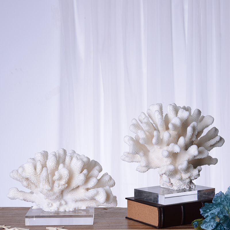 海洋主题装饰珊瑚摆件轻奢样板间酒店名宿家居软装设计饰品工艺品