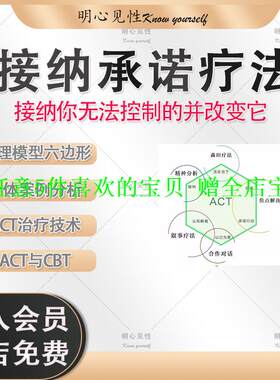 自我接受正念接纳承诺疗法视频ACT课疗愈经验引导姿态开放