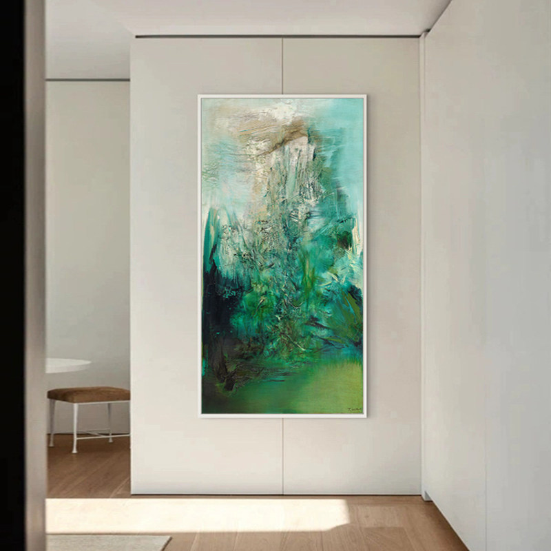 府第画廊赵无极玄关装饰画抽象画